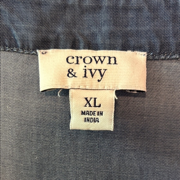 Crown & Ivy Navy Long Sleeve Tiered Dress - Picture 2 of 4